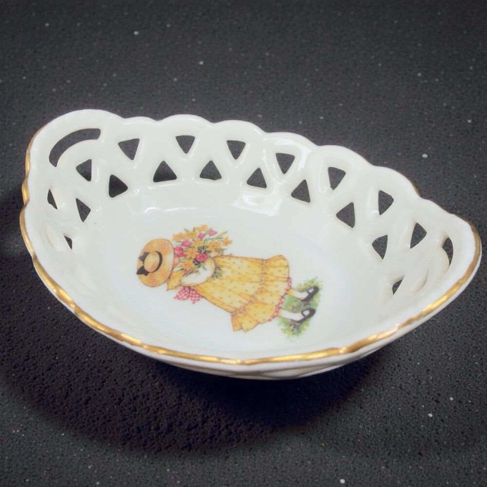 1980s Designers Collection Spring Love Trinket Dish Bowl Ashtray Japan Porcelain